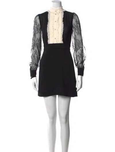 Pre-owned Me+em Lace Pattern Mini Dress W/ Tags In Black