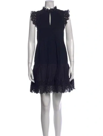 Pre-owned Me+em Lace Pattern Mini Dress W/ Tags In Black