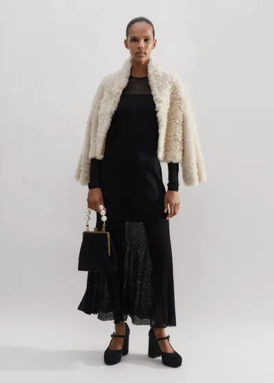 Me+em Lace Stitch Evening Maxi Dress In Black