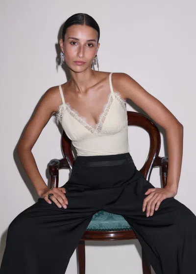 Me+em Lace Trim Cami Light Cream