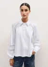 Me+em Lace Trim Swing Top In Fresh White