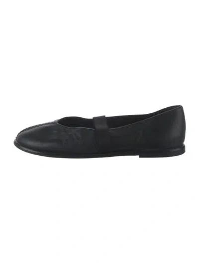 Pre-owned Me+em Leather Ballet Flats In Black