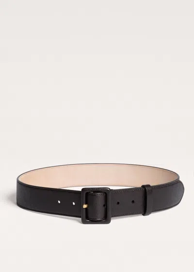 Me+em Leather Covered Buckle Belt Black Brown In Black/brown