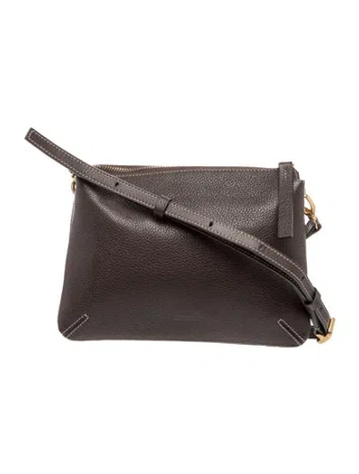 Pre-owned Me+em Leather Crossbody Bag In Gray