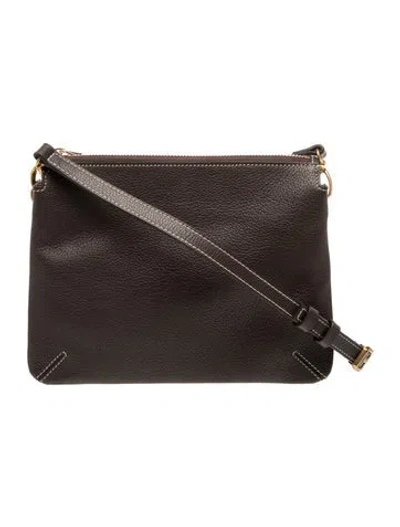 Pre-owned Me+em Leather Crossbody Bag In Gray