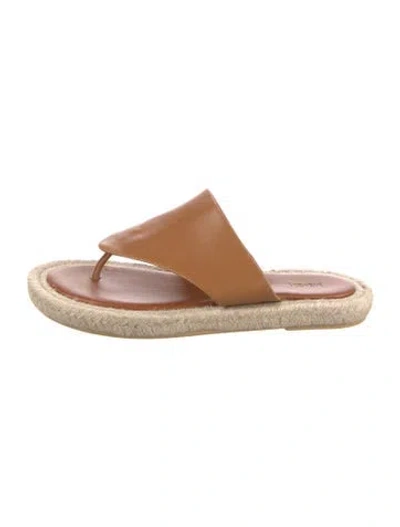 Pre-owned Me+em Leather Espadrilles In Brown