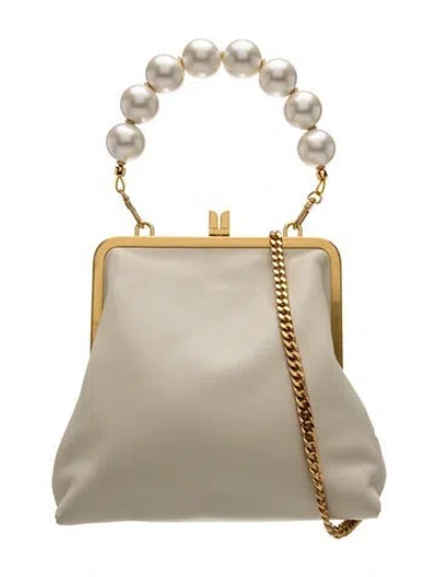 Pre-owned Me+em Leather Evening Bag In Neutrals