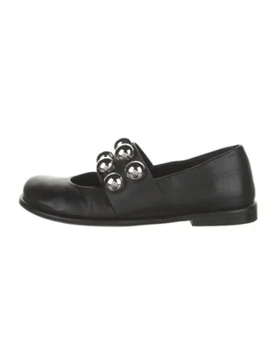 Pre-owned Me+em Leather Mary Jane Flats In Black