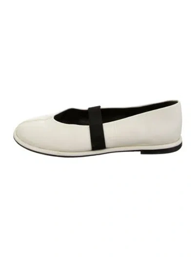 Pre-owned Me+em Leather Mary Jane Flats In White