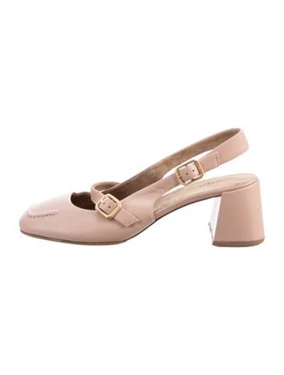 Pre-owned Me+em Leather Pumps In Neutrals/pink