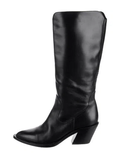 Pre-owned Me+em Leather Riding Boots In Black