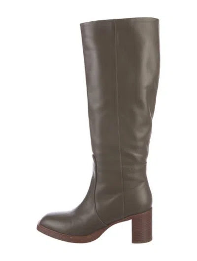 Pre-owned Me+em Leather Riding Boots In Green