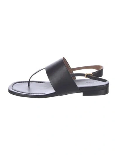 Pre-owned Me+em Leather Sandals In Black