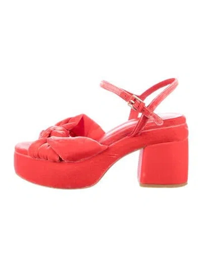 Pre-owned Me+em Leather Sandals In Red