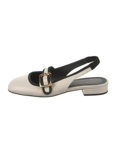 Pre-owned Me+em Leather Slingback Flats In Multi