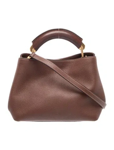 Pre-owned Me+em Leather Top Handle Bag In Brown