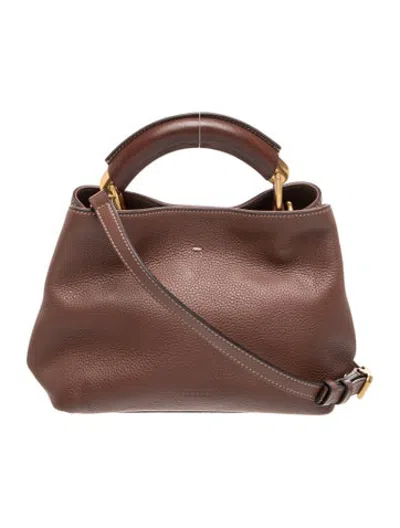Pre-owned Me+em Leather Top Handle Bag In Brown