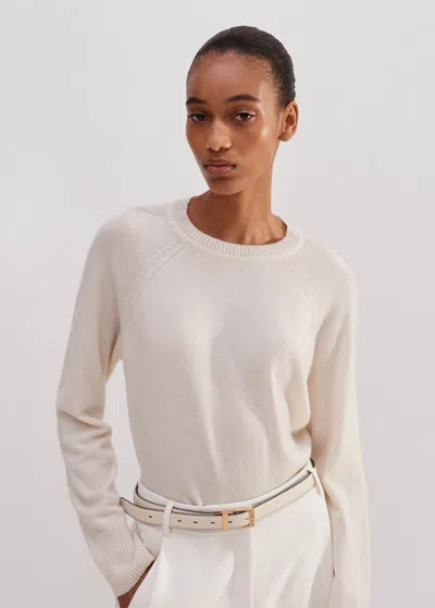 Me+em Lightweight Cashmere Raglan Sweater In Cream