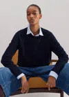 Me+em Lightweight Cashmere Raglan Sweater In Navy