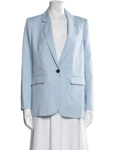 Pre-owned Me+em Linen Blazer In Blue