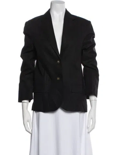 Pre-owned Me+em Linen Blazer In Blue