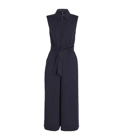 Me+em Linen-blend Belted Jumpsuit