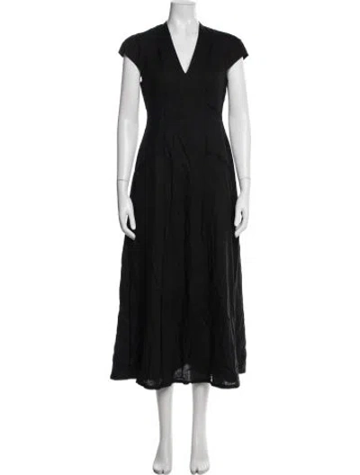 Pre-owned Me+em Linen Long Dress W/ Tags In Blue