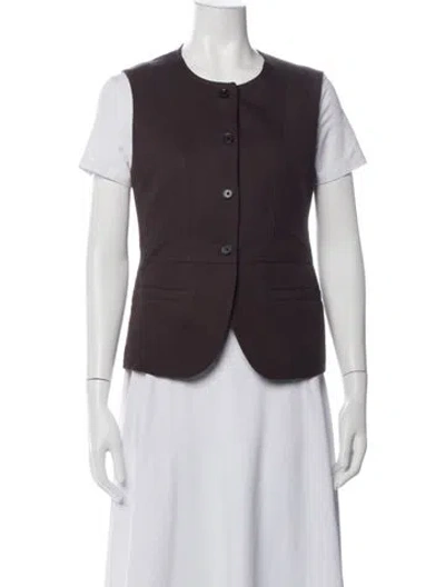 Pre-owned Me+em Linen Vest In Blue