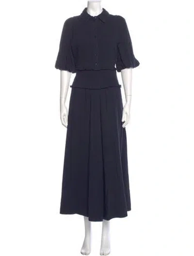 Pre-owned Me+em Long Dress In Blue