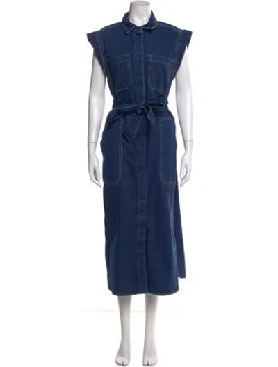 Pre-owned Me+em Long Dress In Blue