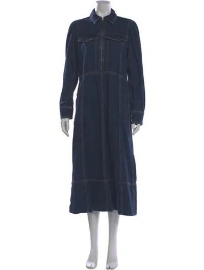 Pre-owned Me+em Long Dress In Blue