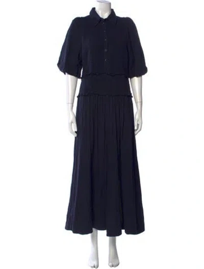 Pre-owned Me+em Long Dress In Blue