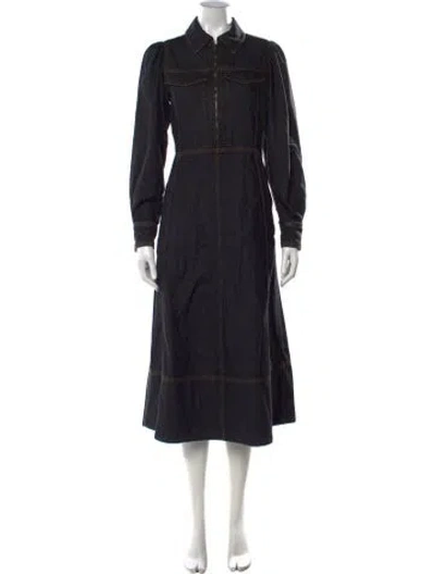 Pre-owned Me+em Long Dress In Blue