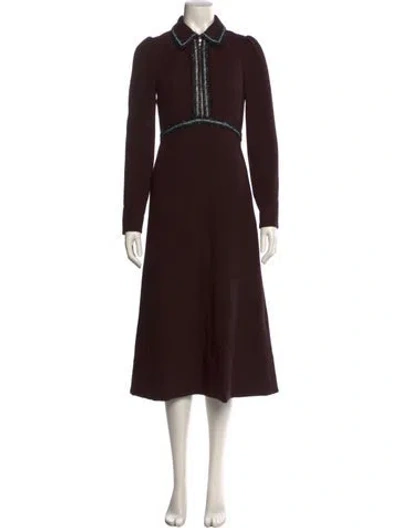 Pre-owned Me+em Long Dress In Brown