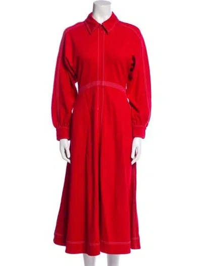 Pre-owned Me+em Long Dress In Red