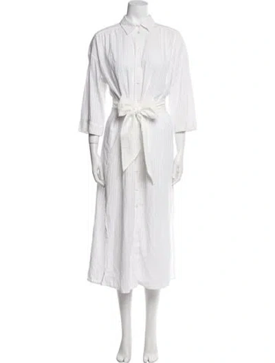 Pre-owned Me+em Long Dress In White