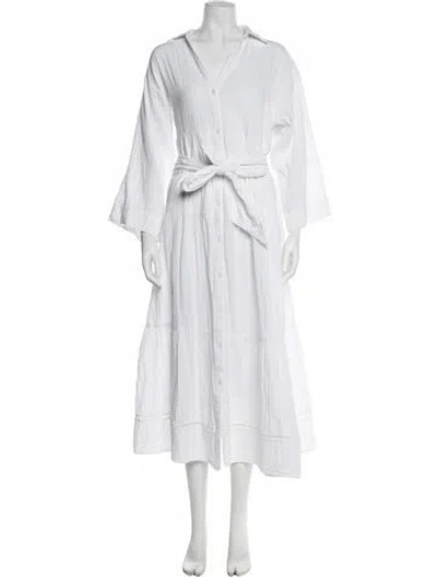 Pre-owned Me+em Long Dress In White