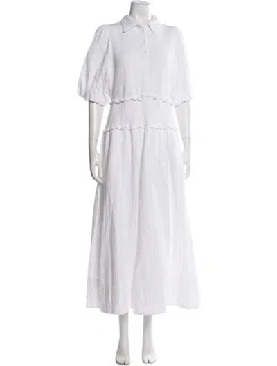 Pre-owned Me+em Long Dress In White