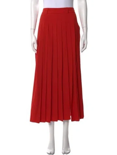 Pre-owned Me+em Long Skirt In Orange/red