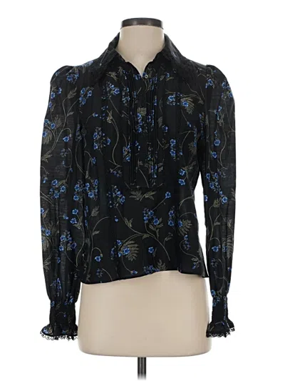 Pre-owned Me+em Long Sleeve Blouse In Black