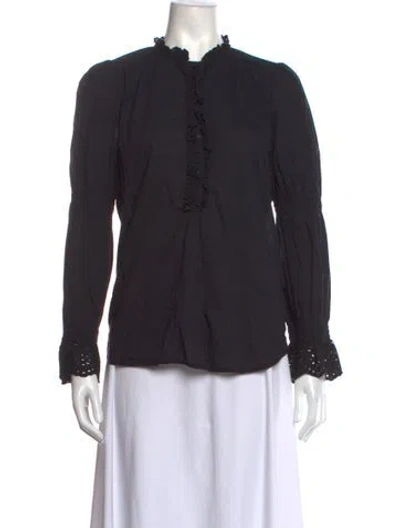 Pre-owned Me+em Long Sleeve Blouse In Black