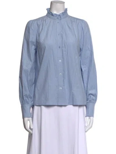 Pre-owned Me+em Long Sleeve Blouse In Blue