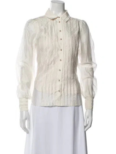 Pre-owned Me+em Long Sleeve Blouse In Neutral