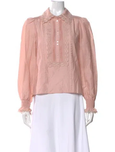 Pre-owned Me+em Long Sleeve Blouse In Pink