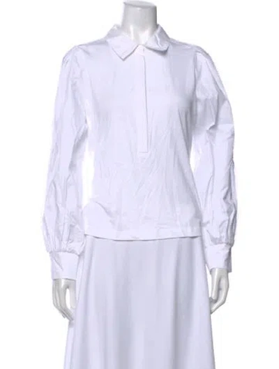 Pre-owned Me+em Long Sleeve Blouse W/ Tags In White