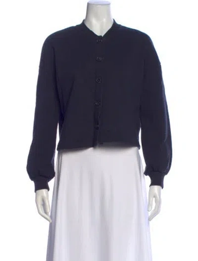 Pre-owned Me+em Long Sleeve Button-up Top In Blue
