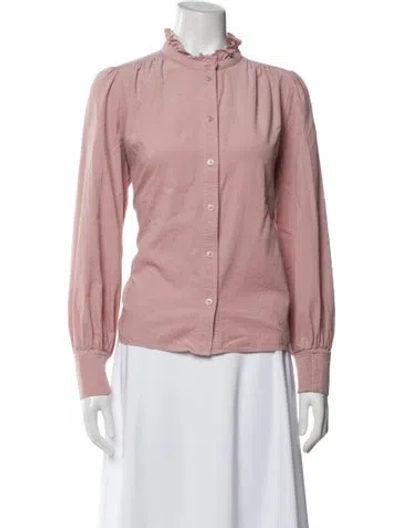 Pre-owned Me+em Long Sleeve Button-up Top In Pink