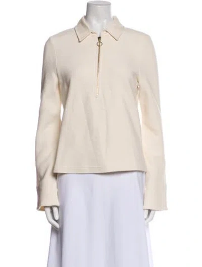 Pre-owned Me+em Long Sleeve Polo In White