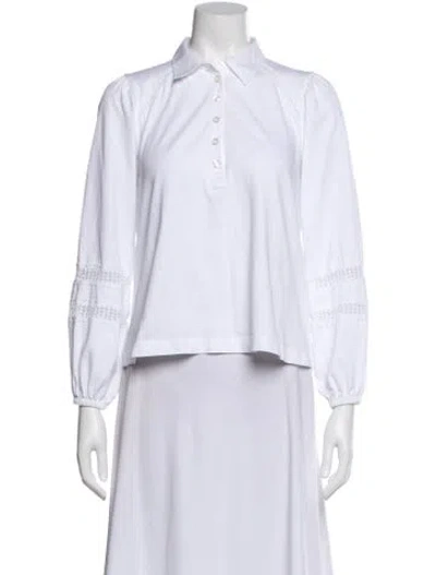 Pre-owned Me+em Long Sleeve Polo In White