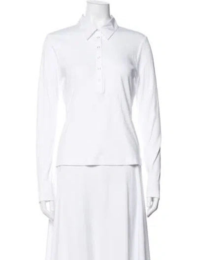 Pre-owned Me+em Long Sleeve Polo In White